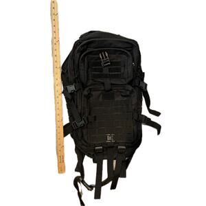 No Label Tactical Black Backpack Medium 24L